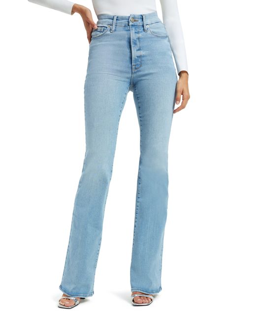 GOOD AMERICAN Blue Always Fits Good Classic High Waist Bootcut Jeans