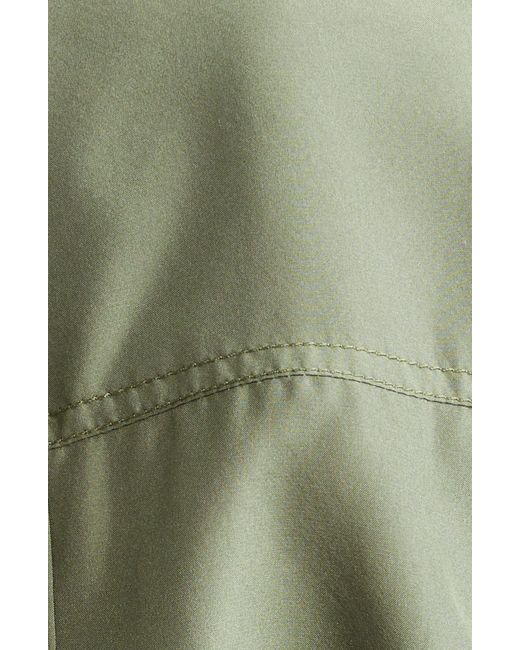 Veronica Beard Green Jada Silk Utility Shirt