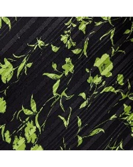 Warehouse Green Shadow Stripe Batwing Midi Dress