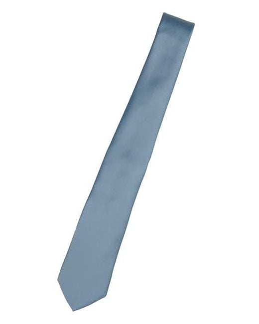 Brooklyn Brigade Blue Solid Satin X-Long Tie for men