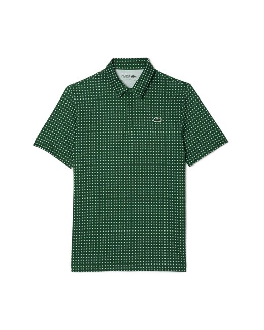 Lacoste Green Regular Fit Print Stretch Polo Shirt for men
