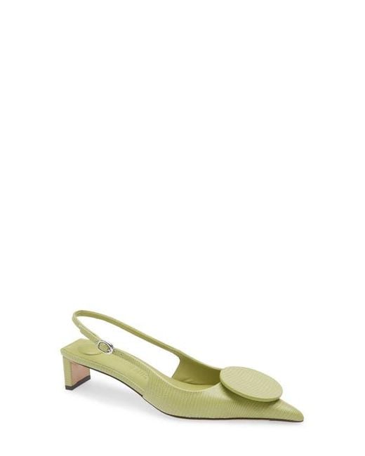 Jacquemus Women's Green Les Duelo Mismatched Lizard Embossed