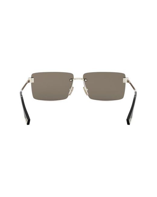 Fendi Multicolor Sky Rimless Rectangular Sunglasses