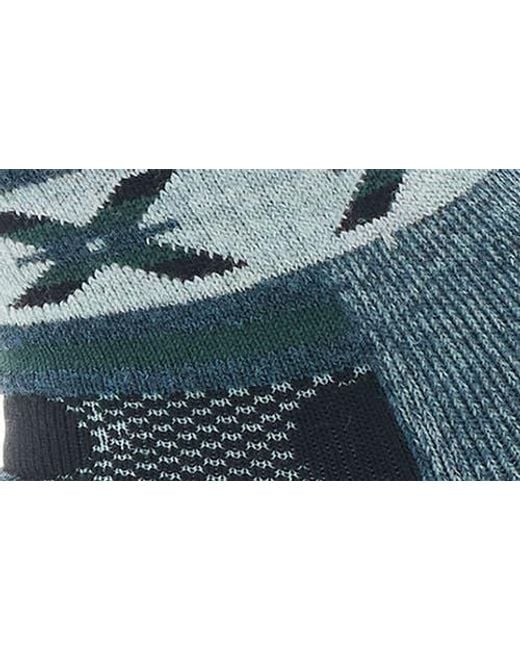 Smartwool Blue Everyday Cabin Games Crew Socks