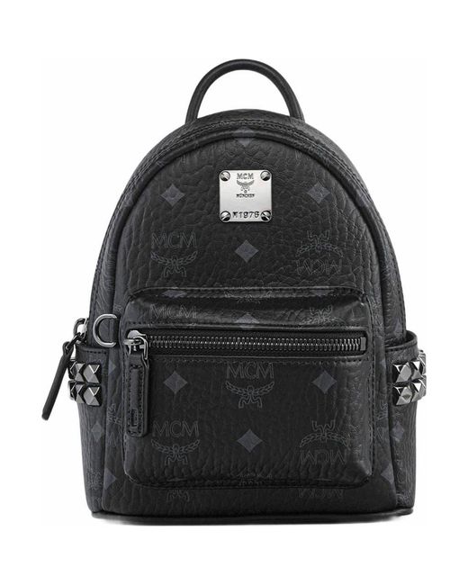 MCM Black Stark Bebe Boo Side Studs Backpack for men