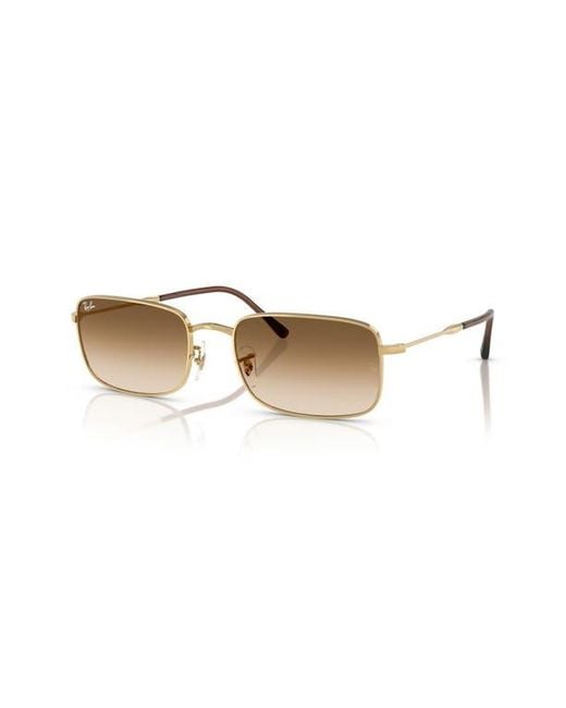 Ray-Ban Brown 56Mm Gradient Rectangle Sunglasses for men