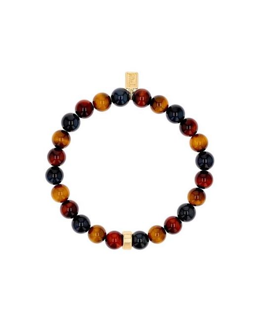 Mr Lowe by Sheryl Lowe Brown Mr Lowe Bead Bracelet With Plain Rondelle for men