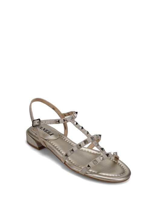Vaneli Metallic Becky Studded Sandal