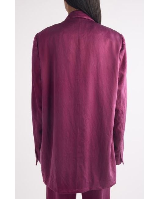 Dries Van Noten Purple Blink Double Breasted Oversize Twill Jacket