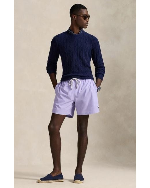 Polo Ralph Lauren Blue Traveler Swim Trunks for men