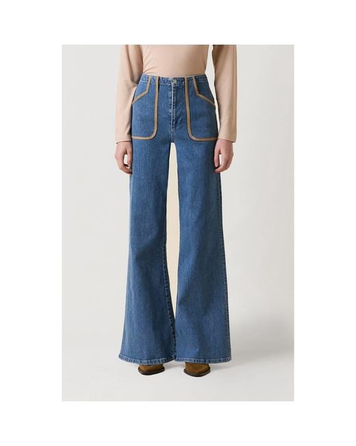Le Jean Blue Jonie Extreme Flare High Waist Jeans