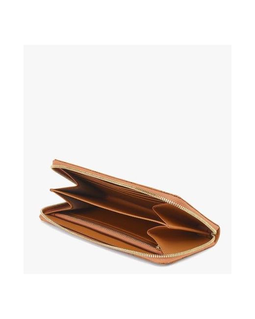 MCM White Aren Zip Around Wallet for men