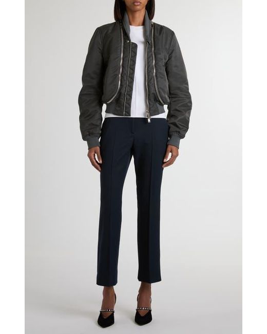 Alexander McQueen Black Zip Pocket Nylon Bomber Jacket