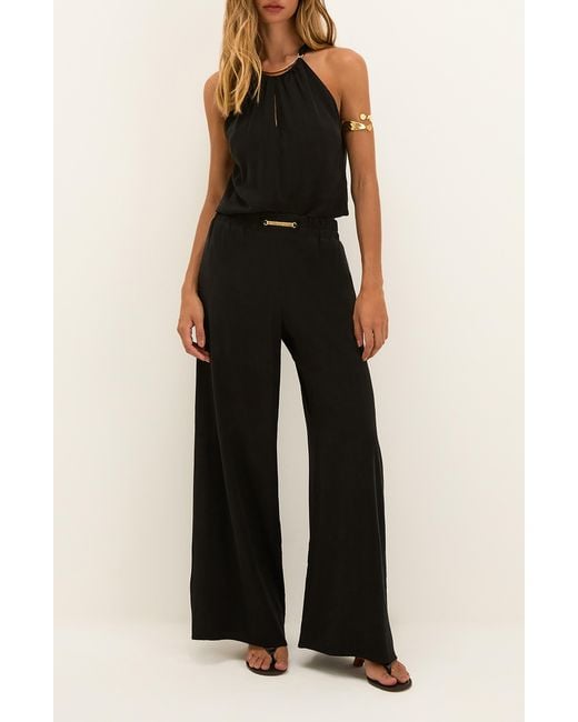ViX Black Solid Joy Cover-Up Pants