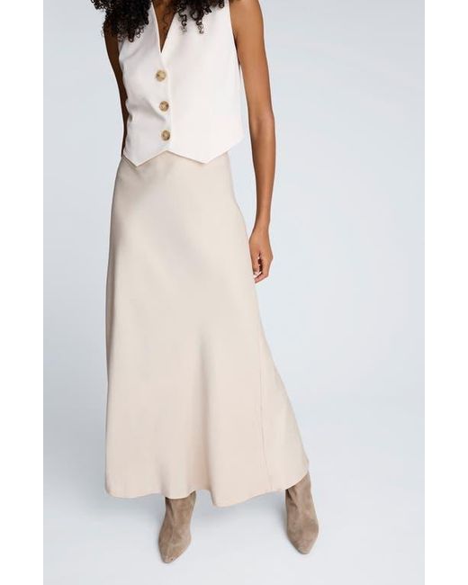 Kenneth Cole Natural Flare Satin Maxi Skirt