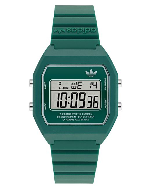Adidas Green Digital Two Resin Strap Watch for men