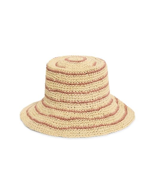 Nordstrom Natural Stripe Packable Lantern Hat