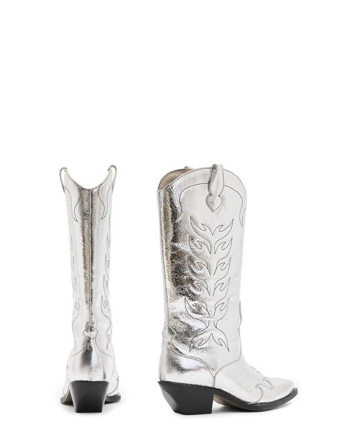 AllSaints White Dolly Cowboy Boot