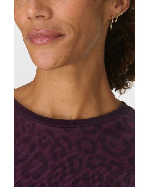 Sweaty Betty Purple Animal Base Layer Top