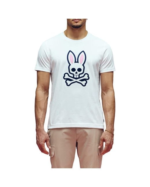 Psycho Bunny White Archive Bunny Graphic T-Shirt for men