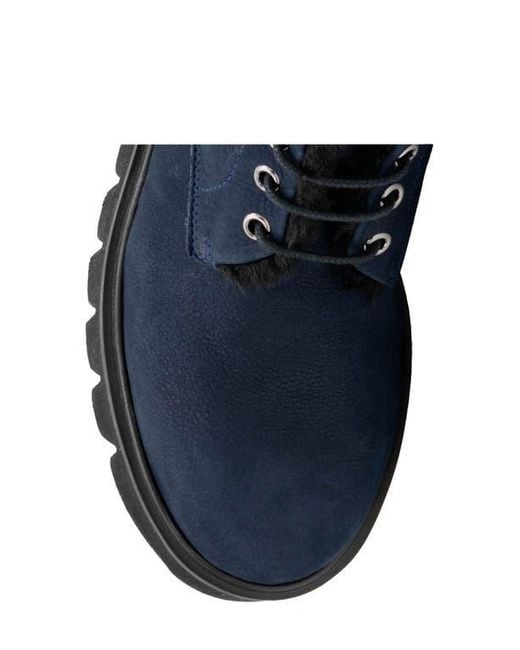 Amalfi by Rangoni Blue Rivoli Faux Shearling Bootie