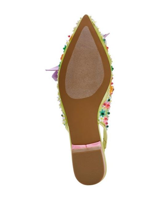 Betsey Johnson White Laylah Slingback Flat