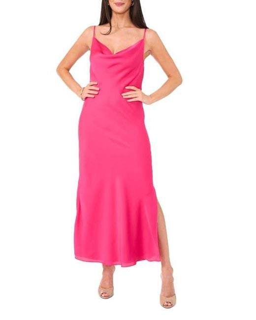 red satin dress prom Simple Red Satin Long Prom Dresses with Slit FD2639 – Viniodress