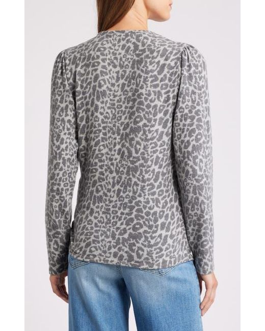 Loveappella Gray Wrap Top