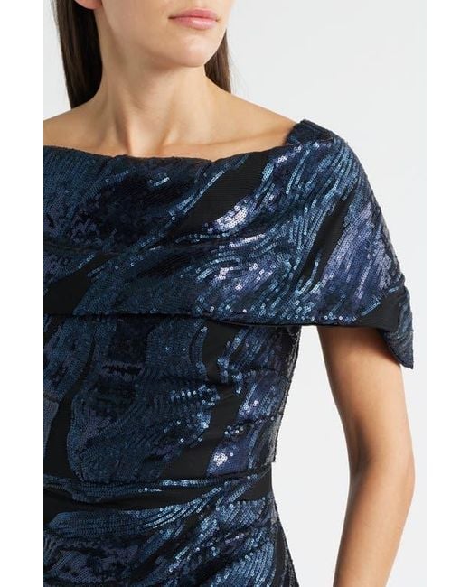 vince camuto blue sequin dress Vince Camuto Dolman Sleeve Sequin Dress Sz6