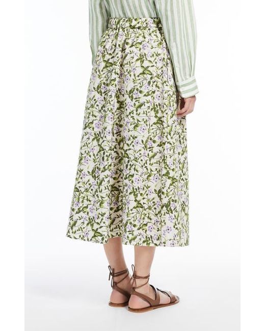 Weekend by Maxmara White Orme Pleated Maxi Skirt