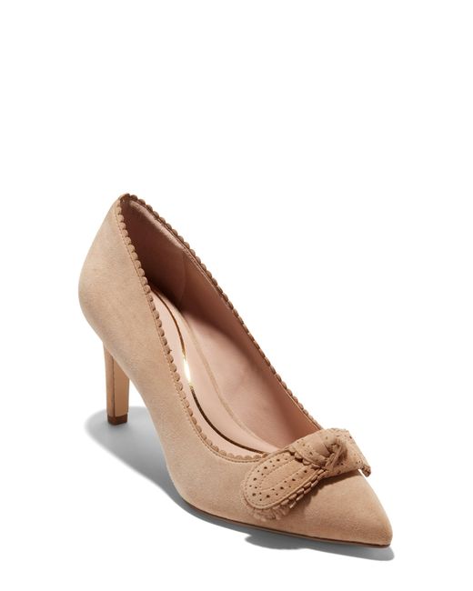 Cole Haan Brown Bellport Bow Pointed Toe Pump