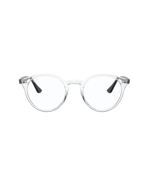 Ray-Ban Unisex 51mm Round Optical Glasses - Clear/ Black