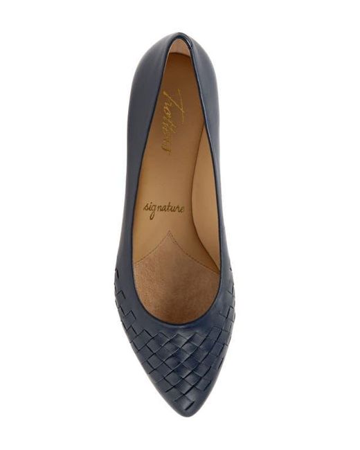 Trotters Blue Estee Woven Flat