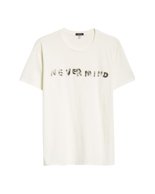 R13 White Never Mind Oversize Graphic T-shirt