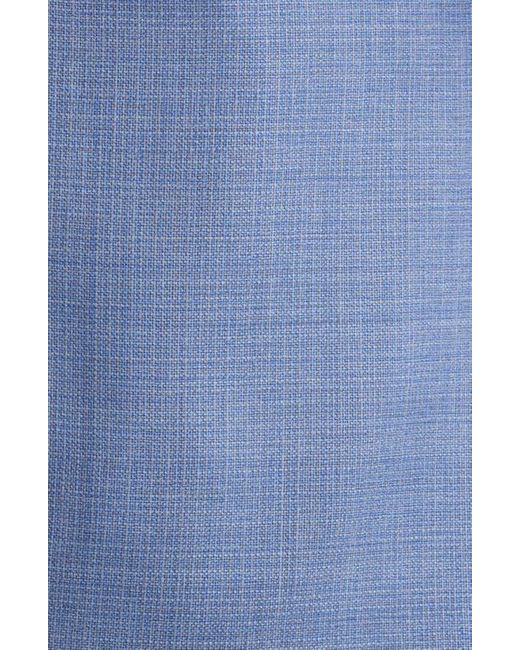 Canali Blue Kei Trim Fit Wool Sport Coat for men