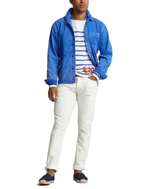 Polo Ralph Lauren Blue Rustic Cotton Denim Jacket for men