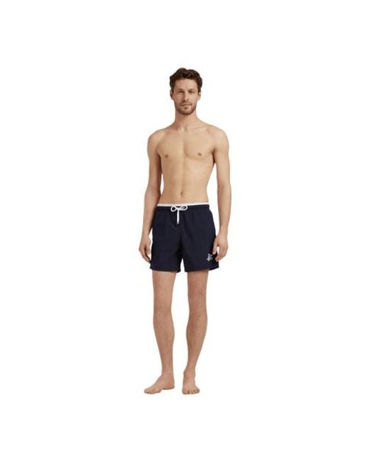 Vilebrequin Blue Solid Bicolor Swim Shorts for men