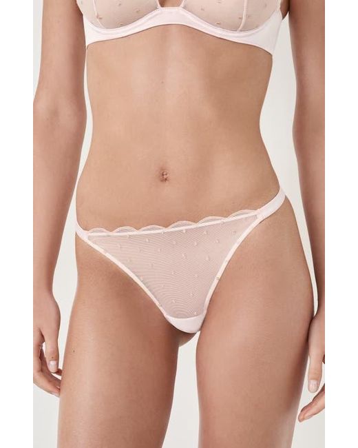 Etam Pink Divine Rhinestone Thong