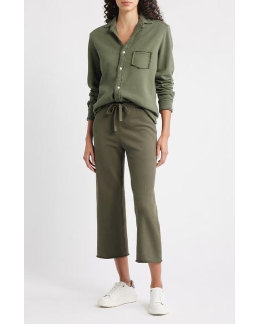 Frank & Eileen Green Eileen Relaxed Cotton Terry Button-Up Shirt