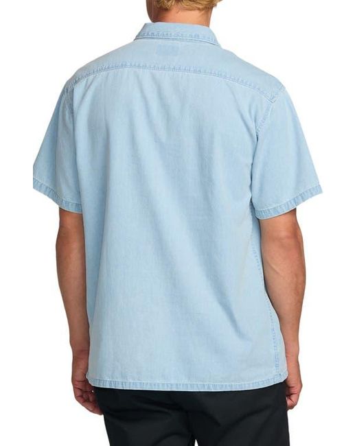 Billabong Blue Occy Short Sleeve Button-Up Shirt for men