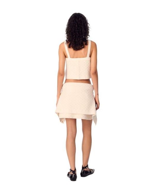 Maje Natural Tweed-Effect Knit Crop Top