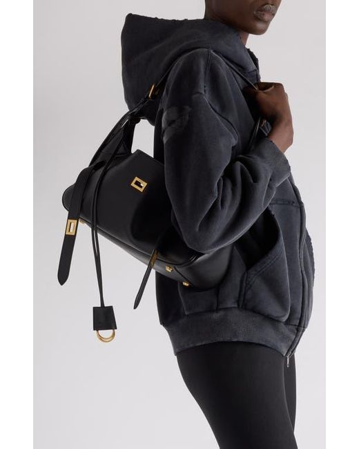 Balenciaga Small Bel Air Leather Shoulder Bag in Black | Lyst