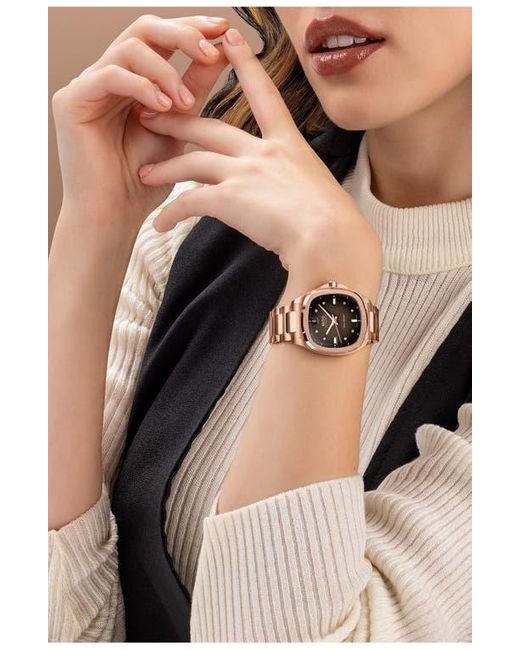 MIDO Metallic Multifort Diamond Square Automatic Bracelet Watch, 35Mm