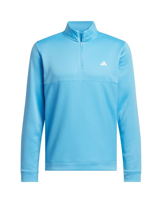 Adidas Originals Blue Ultimate365 Quarter Zip Golf Pullover for men