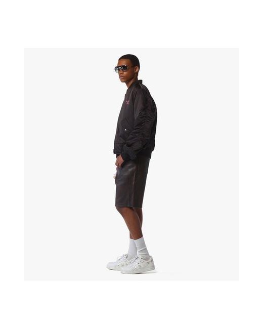 MCM Black X Snipes Satin Bomber Jacket for men