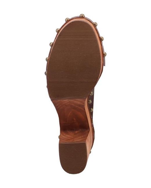 Dingo Brown Clover Slingback Platform Sandal