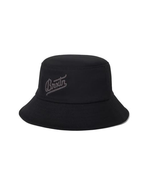 Brixton Black Eldon Packable Bucket Hat for men