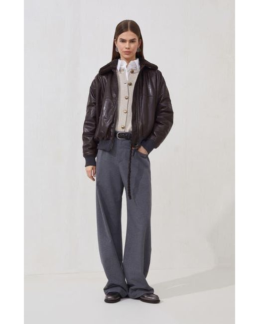 Brunello Cucinelli Natural English Rib Knit Cardigan
