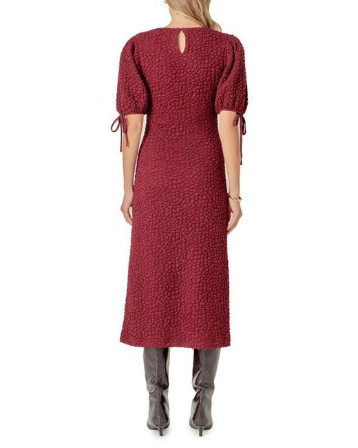 knee length dresses for ladies Puff Sleeve Midi Dress – English Factory main image 0