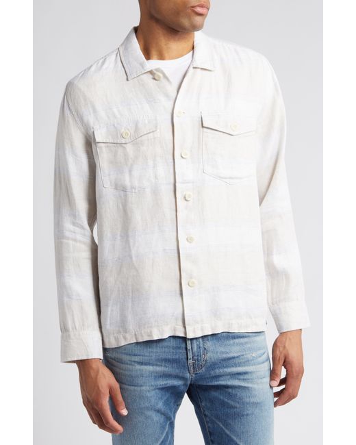 Rails White Linen Shirt Jacket for men